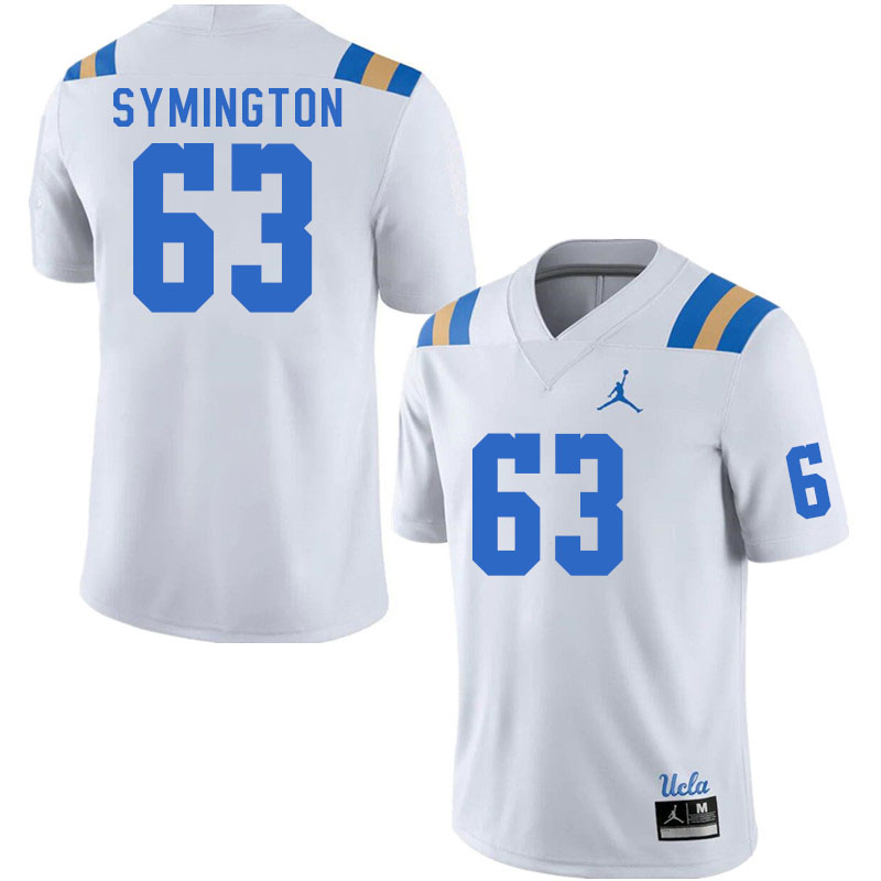 Men #63 Kory Symington UCLA Bruins College Football Jerseys Stitched Sale-White